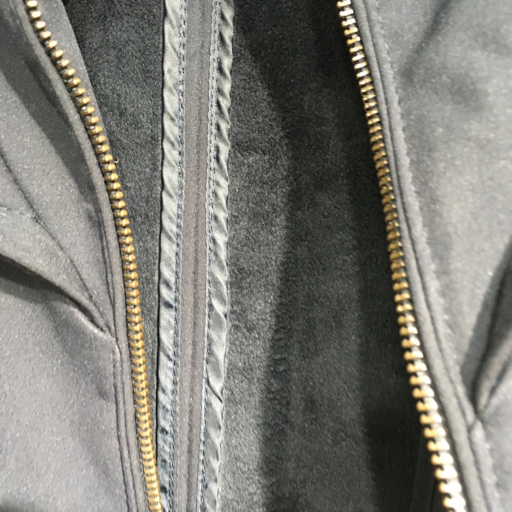 Michael Kors Navy Blue Women's Long Line Zip Technical Hooded Jacket Size Large - Picture 11 of 11